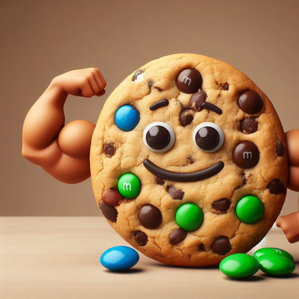 Chocolate Chip Protein Cookie w/ Candy Bits!