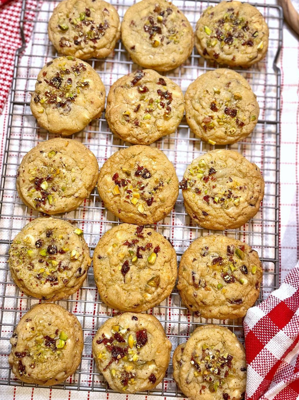 Pistachio White Chocolate Cranberry Protein Cookie